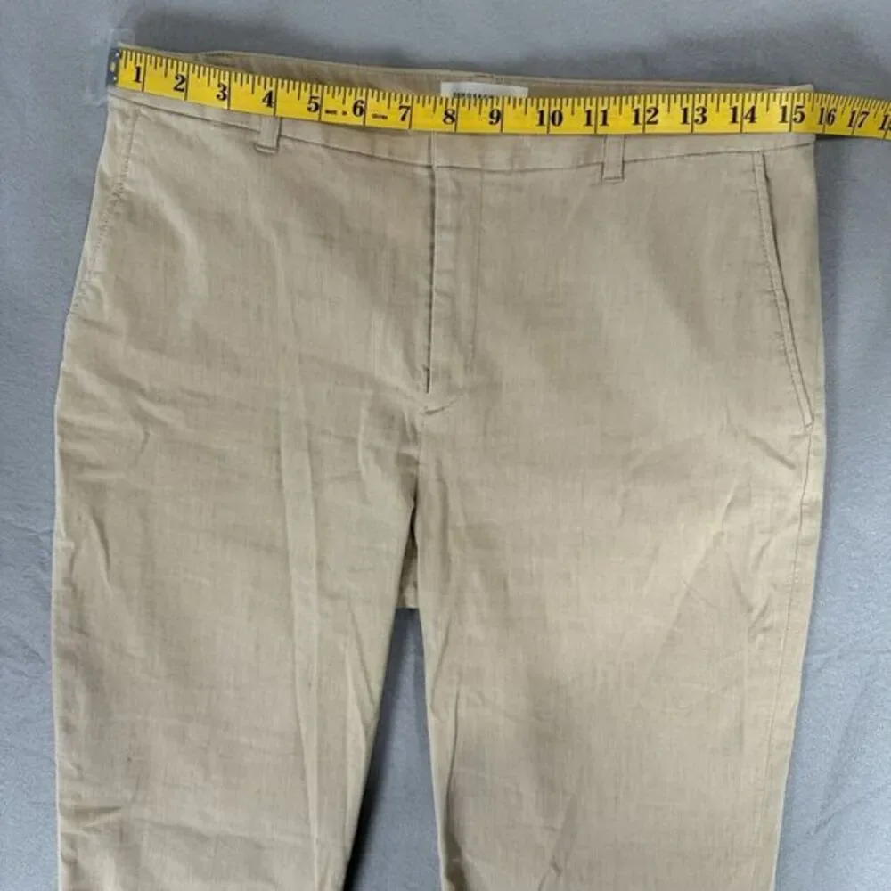 Tomorrowland High Rise Tapered Trousers Size 6 40 IT Tan Ankle Crop Linen Cotton